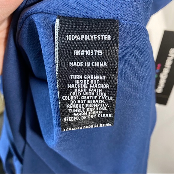 Sharagano Teal Blue Embroidered Sleeveless Ruffle Hem Dress 10 NEW NWT - Picture 9 of 9